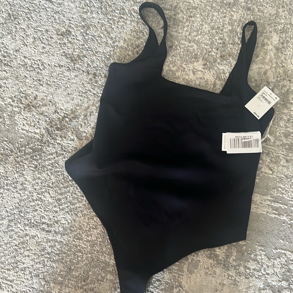 Good American Black Bodysuit